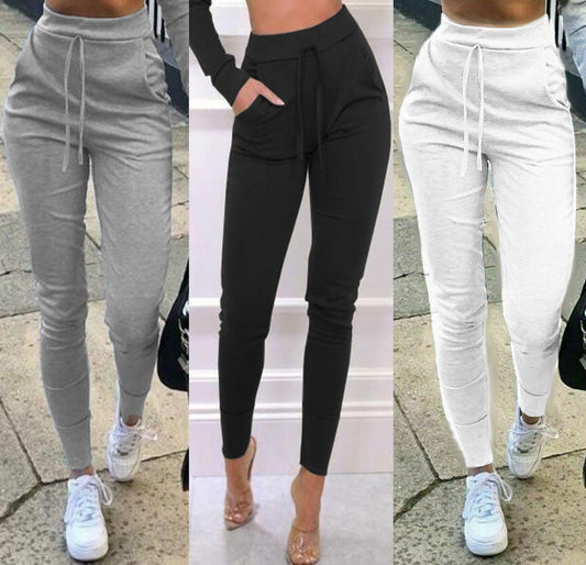 Elysa - Jogging Taille Haute avec Lacets by LunexaStyle