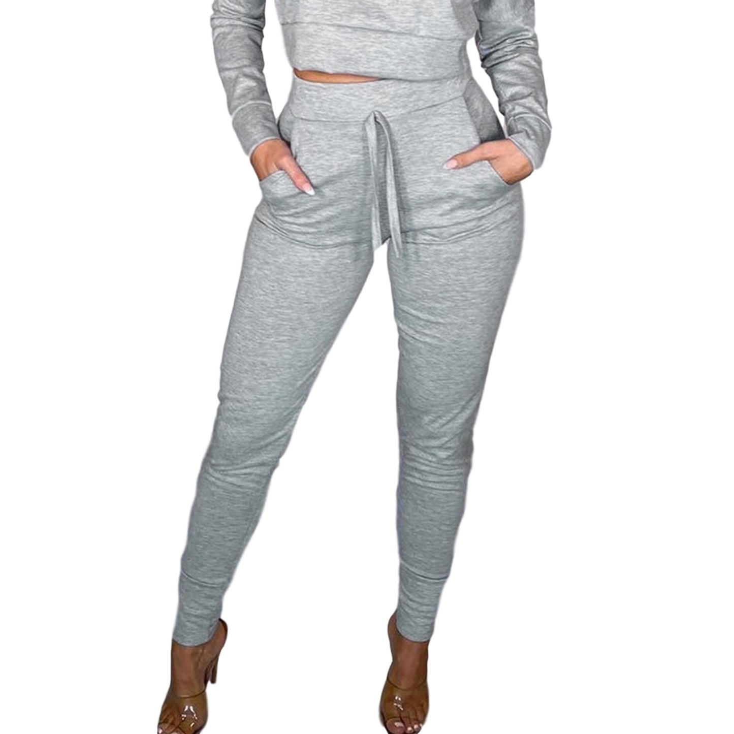 Elysa - Jogging Taille Haute avec Lacets by LunexaStyle
