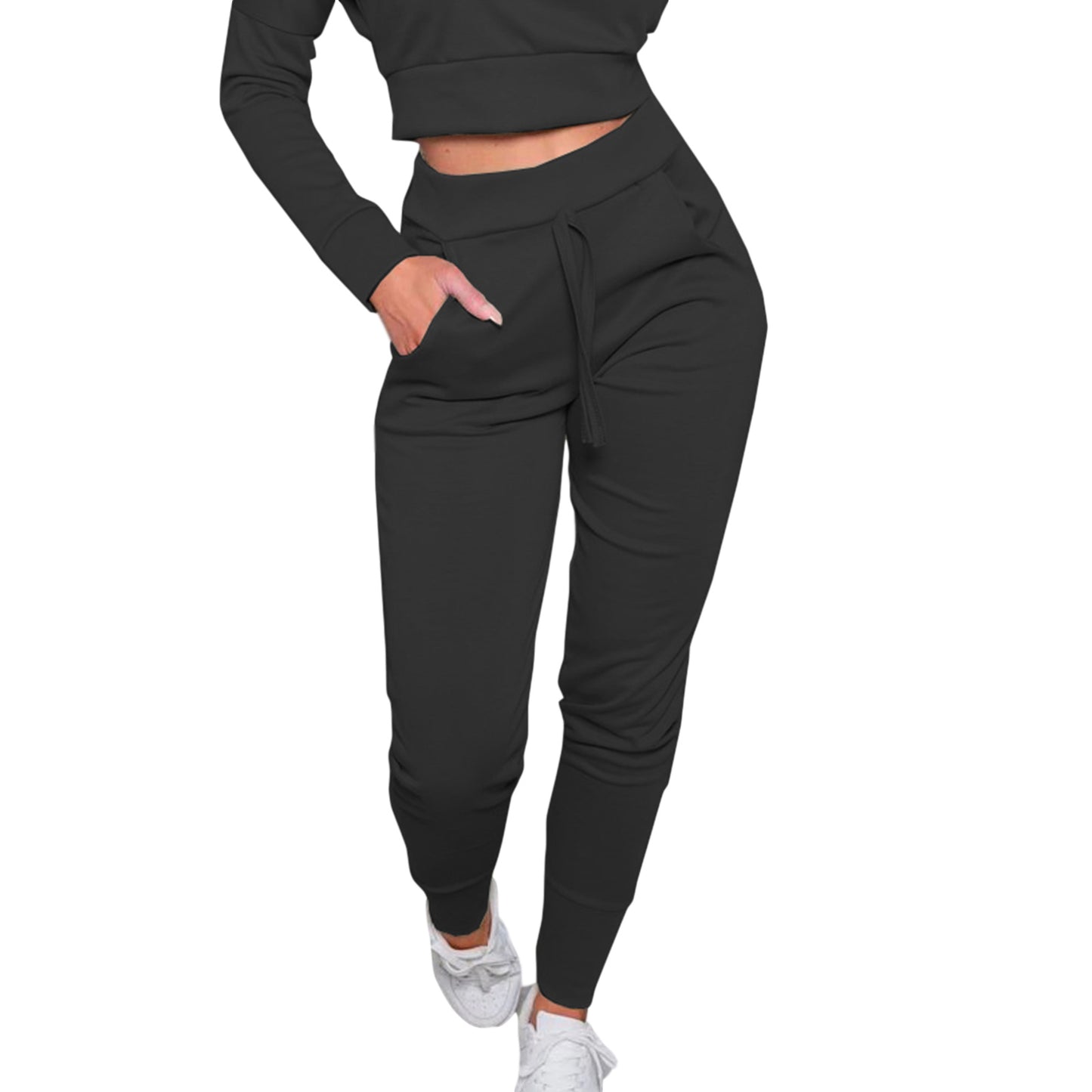 Elysa - Jogging Taille Haute avec Lacets by LunexaStyle