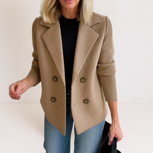 Élise – Veste Élégante à Double Boutonnage
