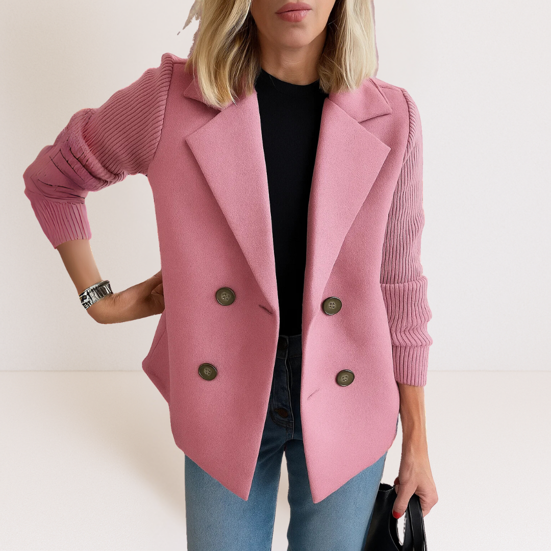 Élise – Veste Élégante à Double Boutonnage