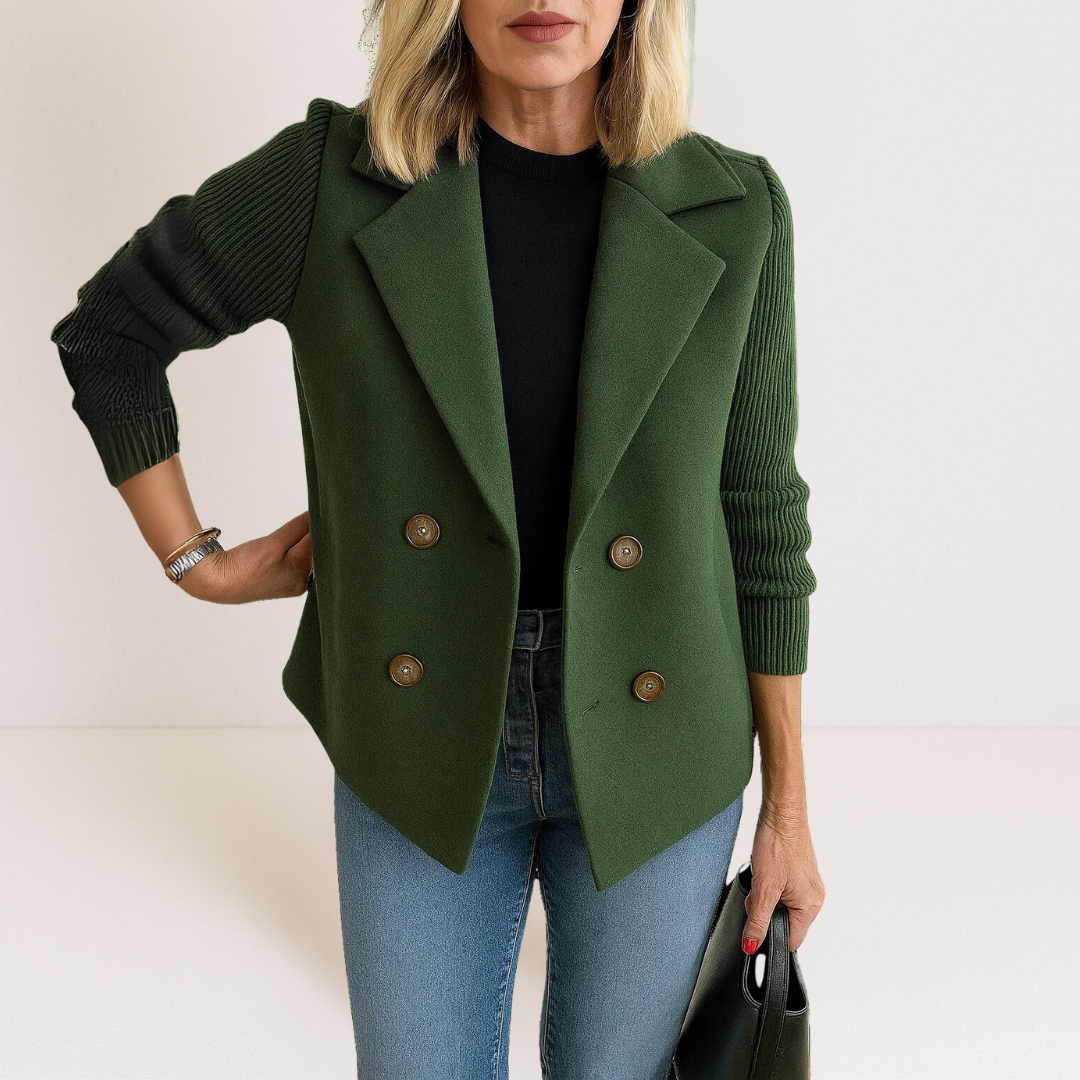 Élise – Veste Élégante à Double Boutonnage