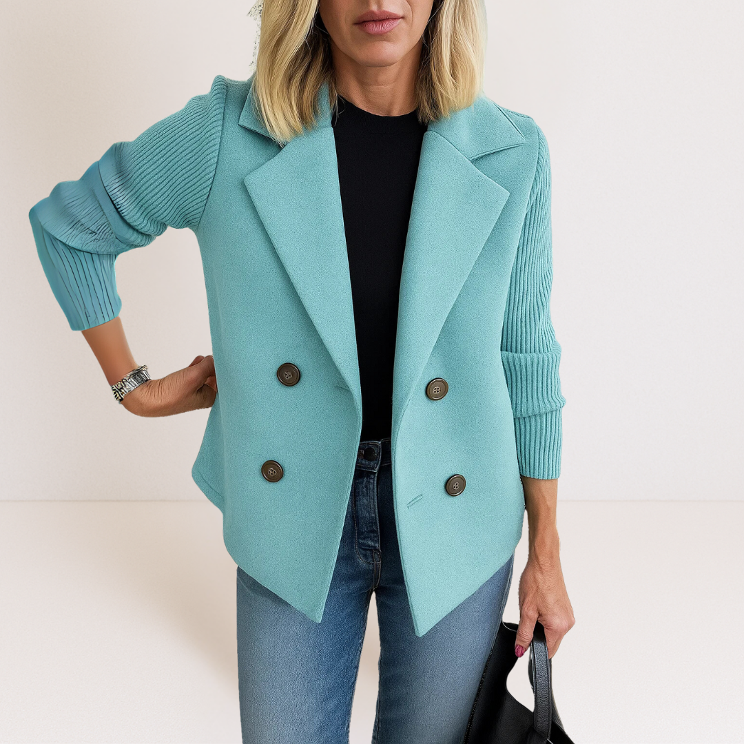 Élise – Veste Élégante à Double Boutonnage